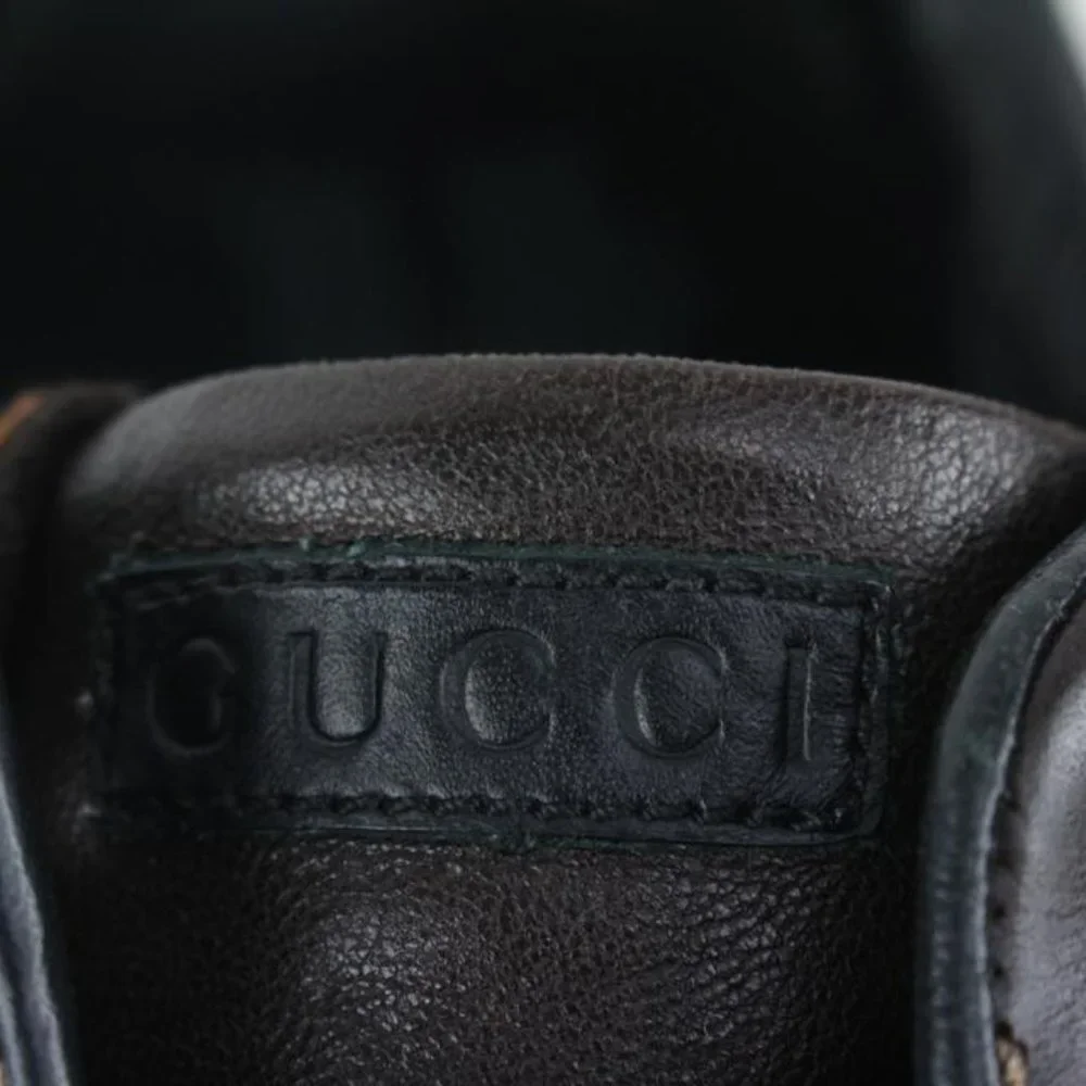 Gucci Men's 9 US Brown Monogram GG Signature Lace Low Sneakers 1216g50